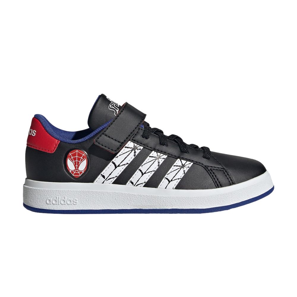 Pre-owned Adidas Originals Adidas Marvel X Grand Court K 'spider-man' | Black | Kid's Size 2