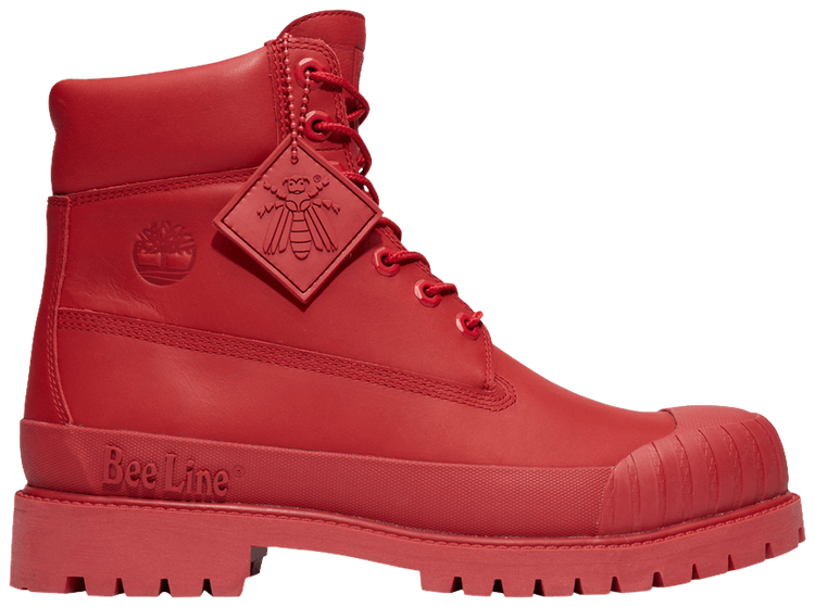 Bee Line x 6 Inch Rubber Toe Waterproof Boot Medium Red