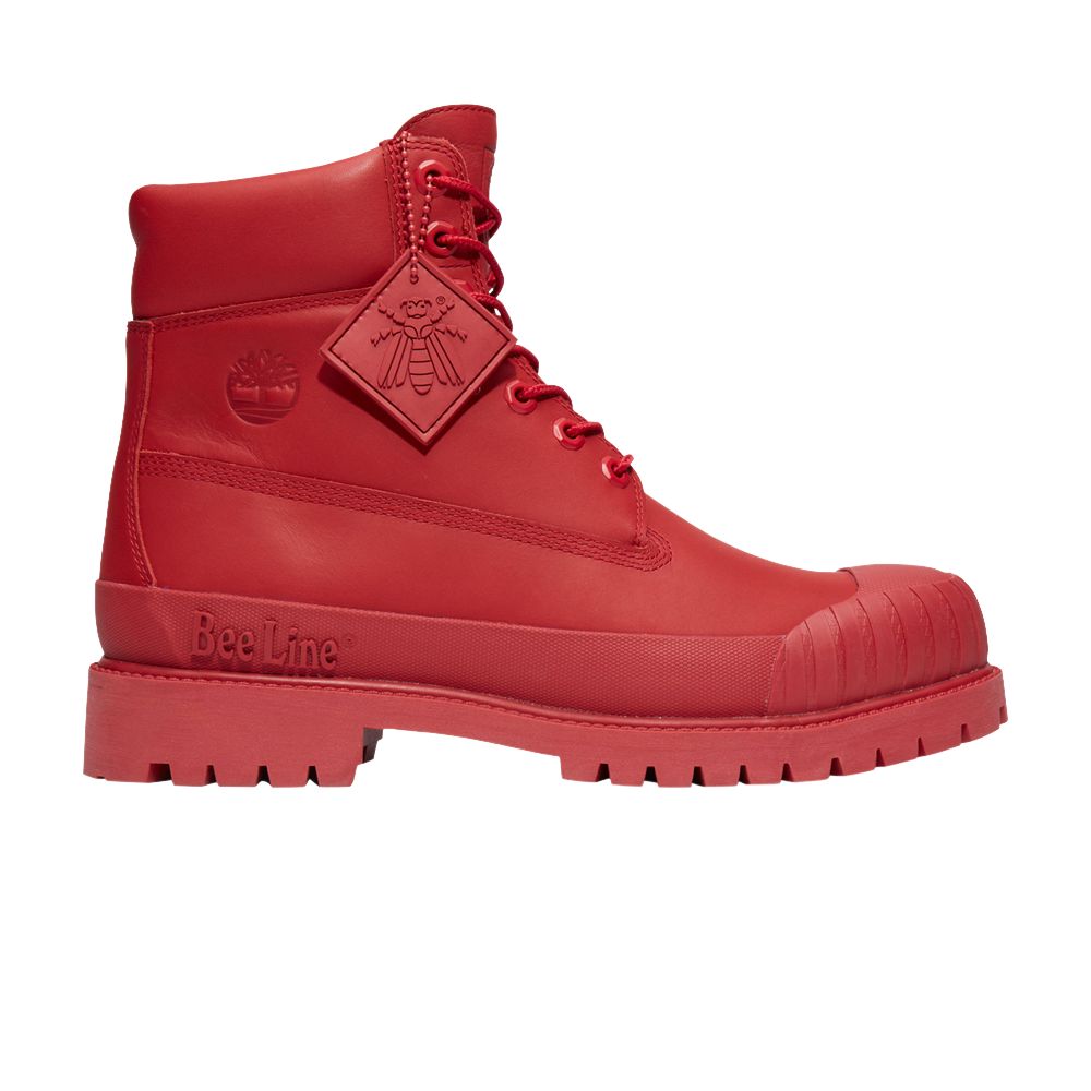 Pre-owned Timberland Bee Line X 6 Inch Rubber-toe Waterproof Boot 'medium Red'