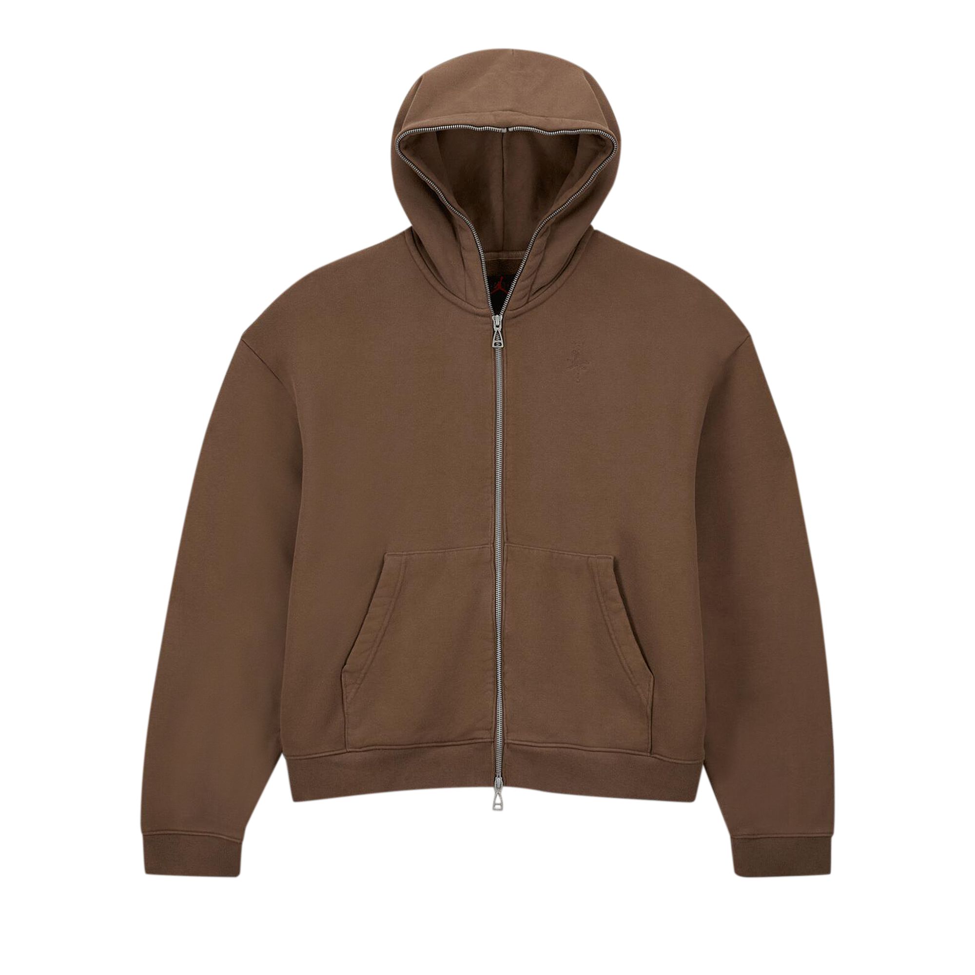 Pre-owned Air Jordan X Travis Scott Full-zip Hoodie 'palomino' | Brown | Men's Size L
