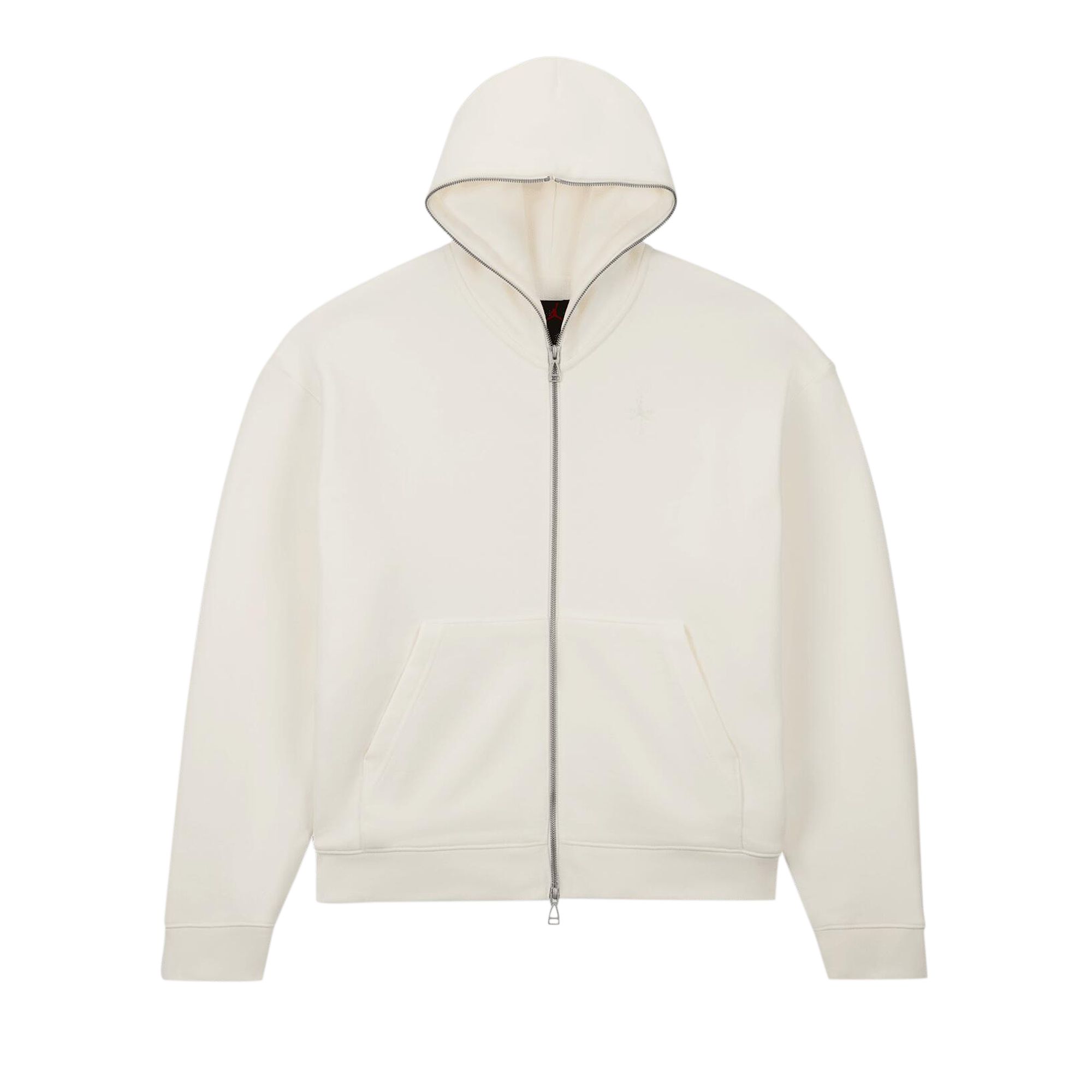 Pre-owned Air Jordan X Travis Scott Full-zip Hoodie 'sail' | Cream | Men's Size Xxl In White