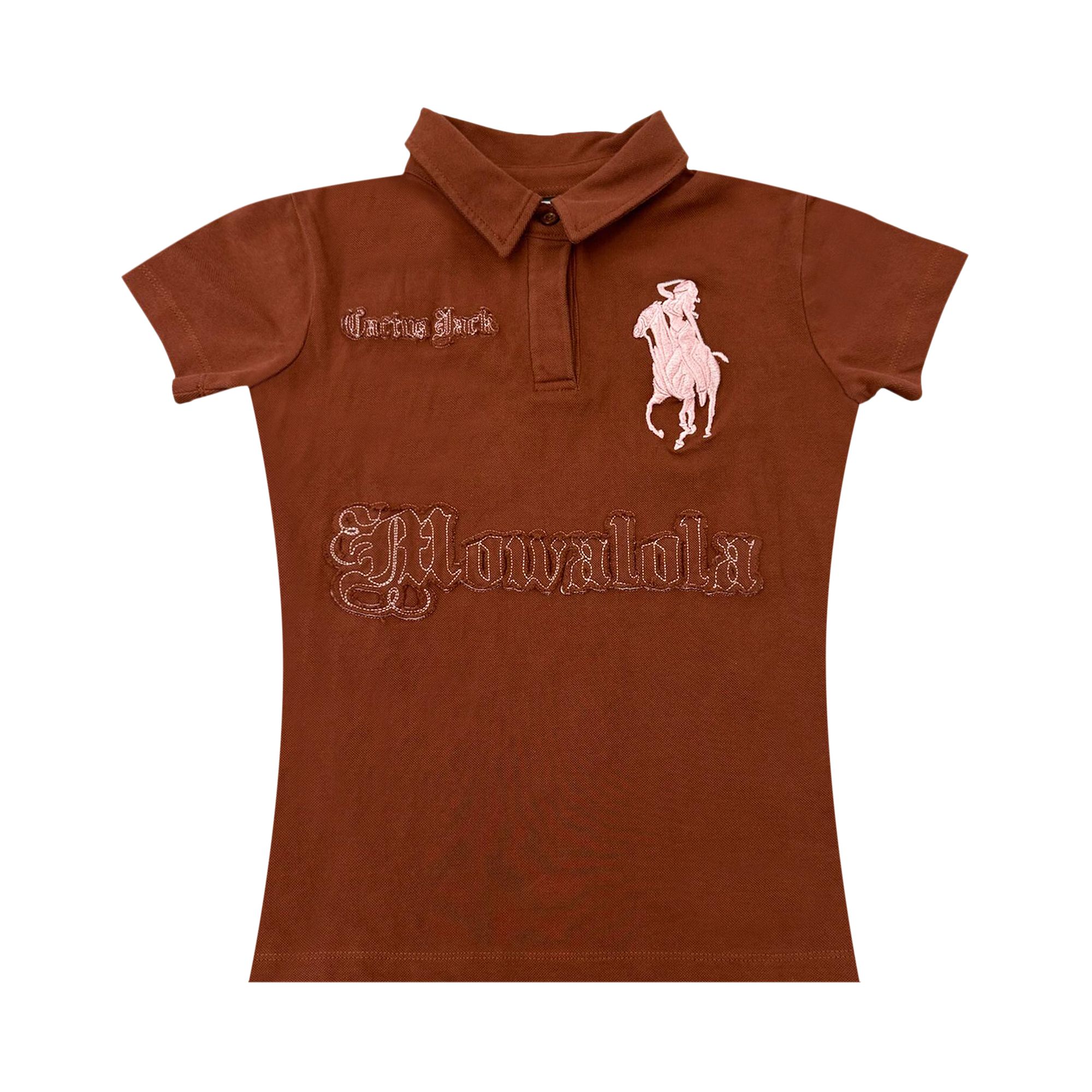 Pre-owned Cactus Jack By Travis Scott X Mowalola Houston Polo 'brown' | Women's Size M