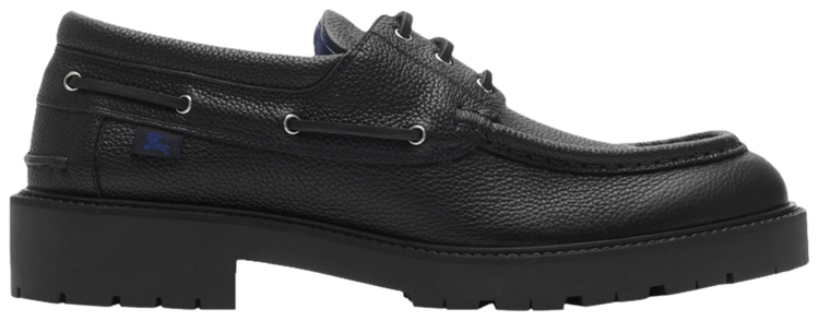 Burberry Leather Raft Boat Black