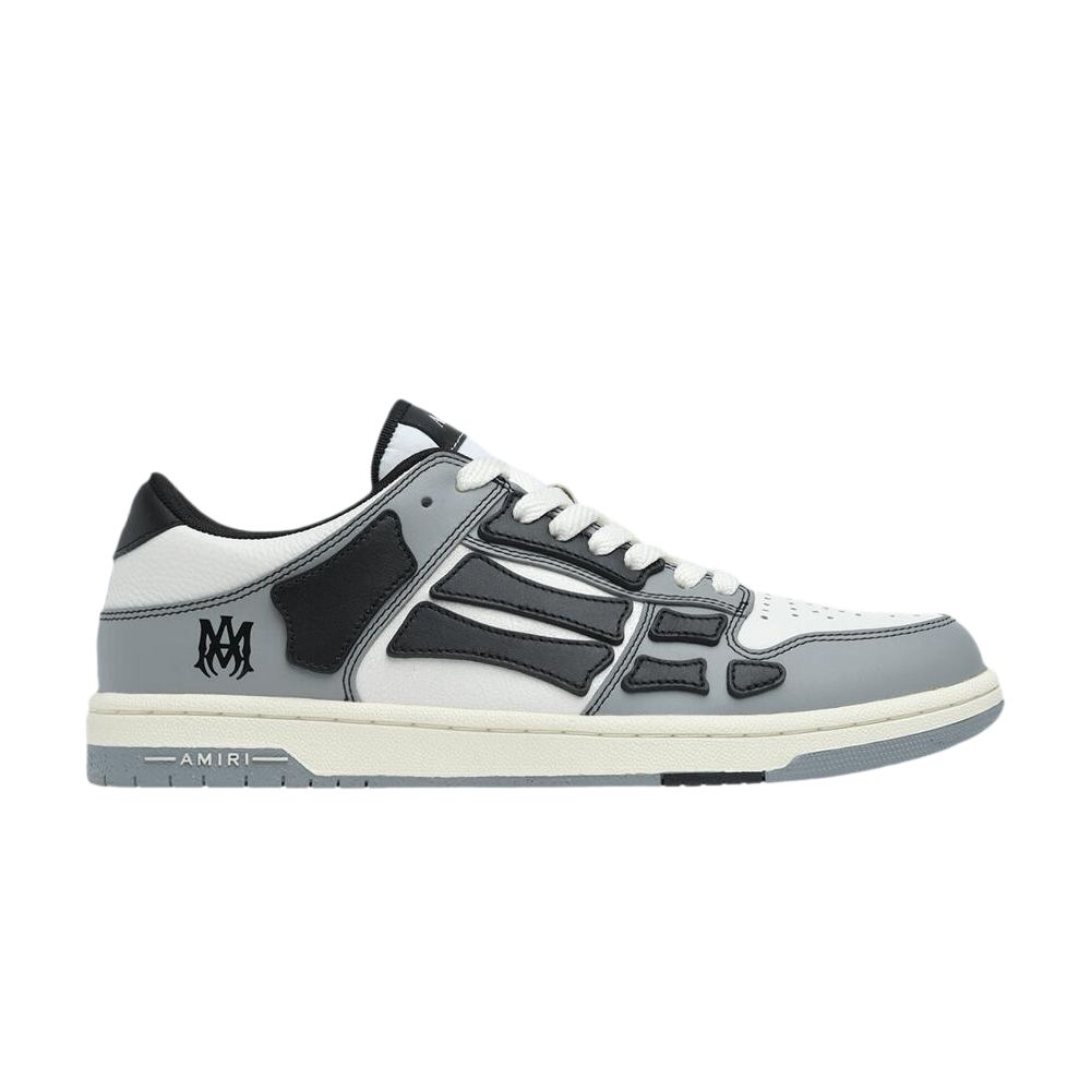 Pre-owned Amiri Wmns Skel Top Low 'varsity - Grey Black' | Women's Size 39