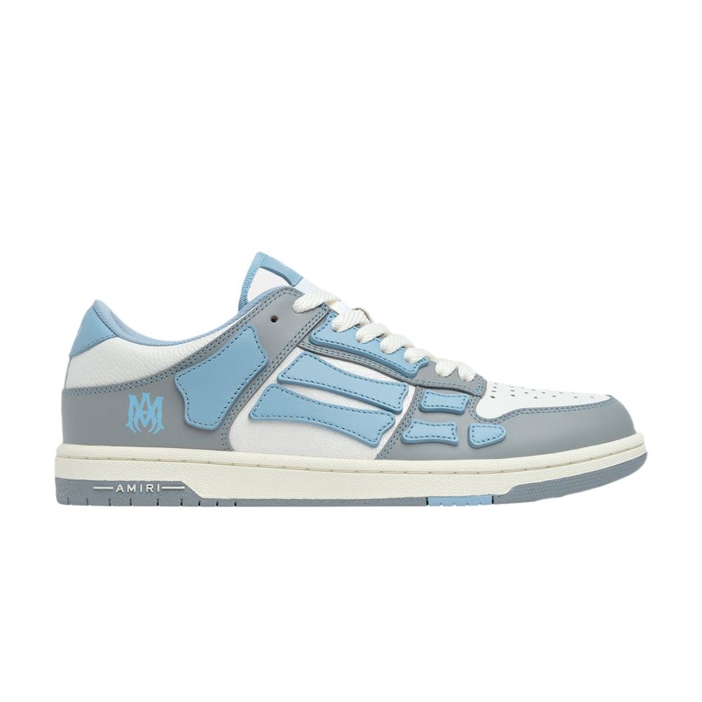 Pre-owned Amiri Wmns Skel Top Low 'varsity - Ocean Sky' | Grey | Women's Size 35