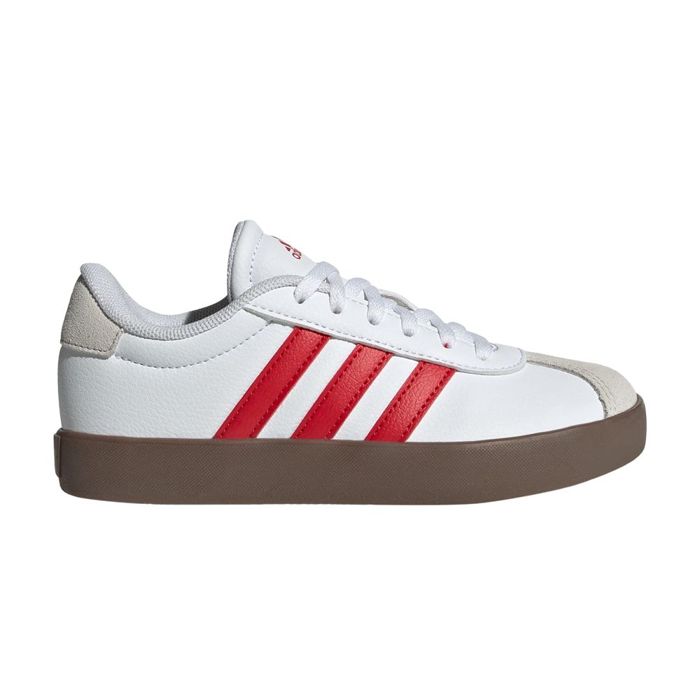 Pre-owned Adidas Originals Adidas Vl Court 3.0 K 'white Scarlet Gum' | Kid's Size 4.5