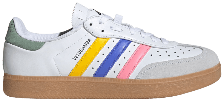 Adidas Velosamba Leather White Cobalt Blue Bliss Pink