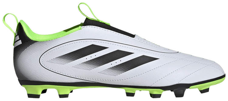 Adidas Goletto 9 Laceless FG MG K White Black Lucid Lemon