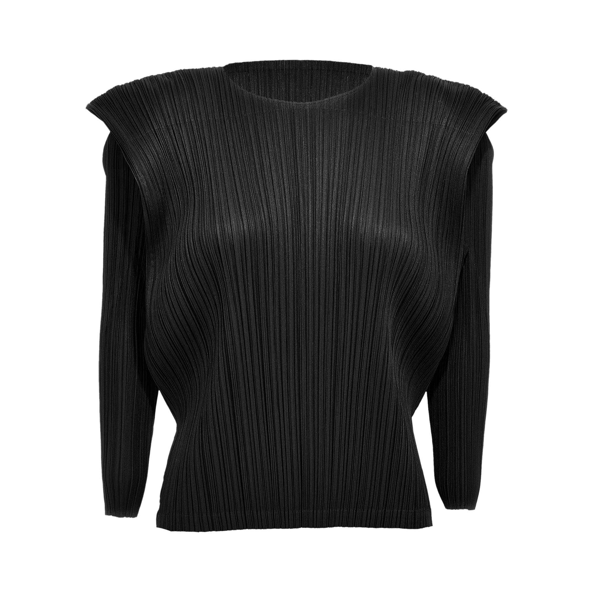 Pre-owned Issey Miyake Pleats Please  Mc September Shirt 'black' | Women's Size Onesize
