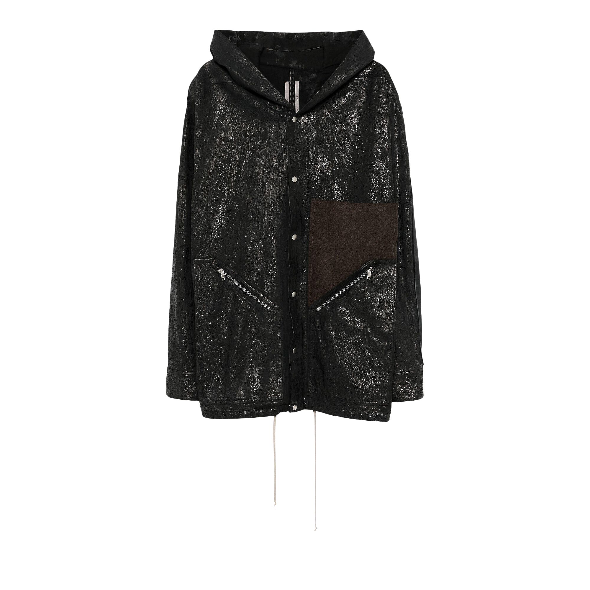 Pre-owned Rick Owens Denim Tour Hoodie 'black/brown/black' | Men's Size 48