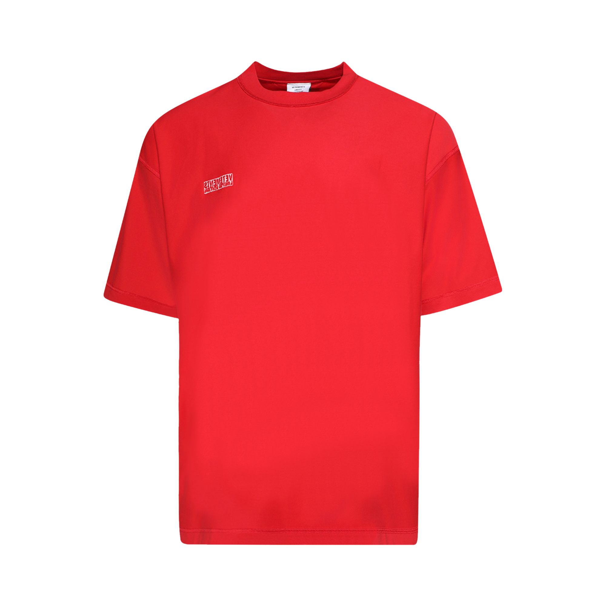 Pre-owned Vetements Inside Out Label T-shirt 'red' | Men's Size L