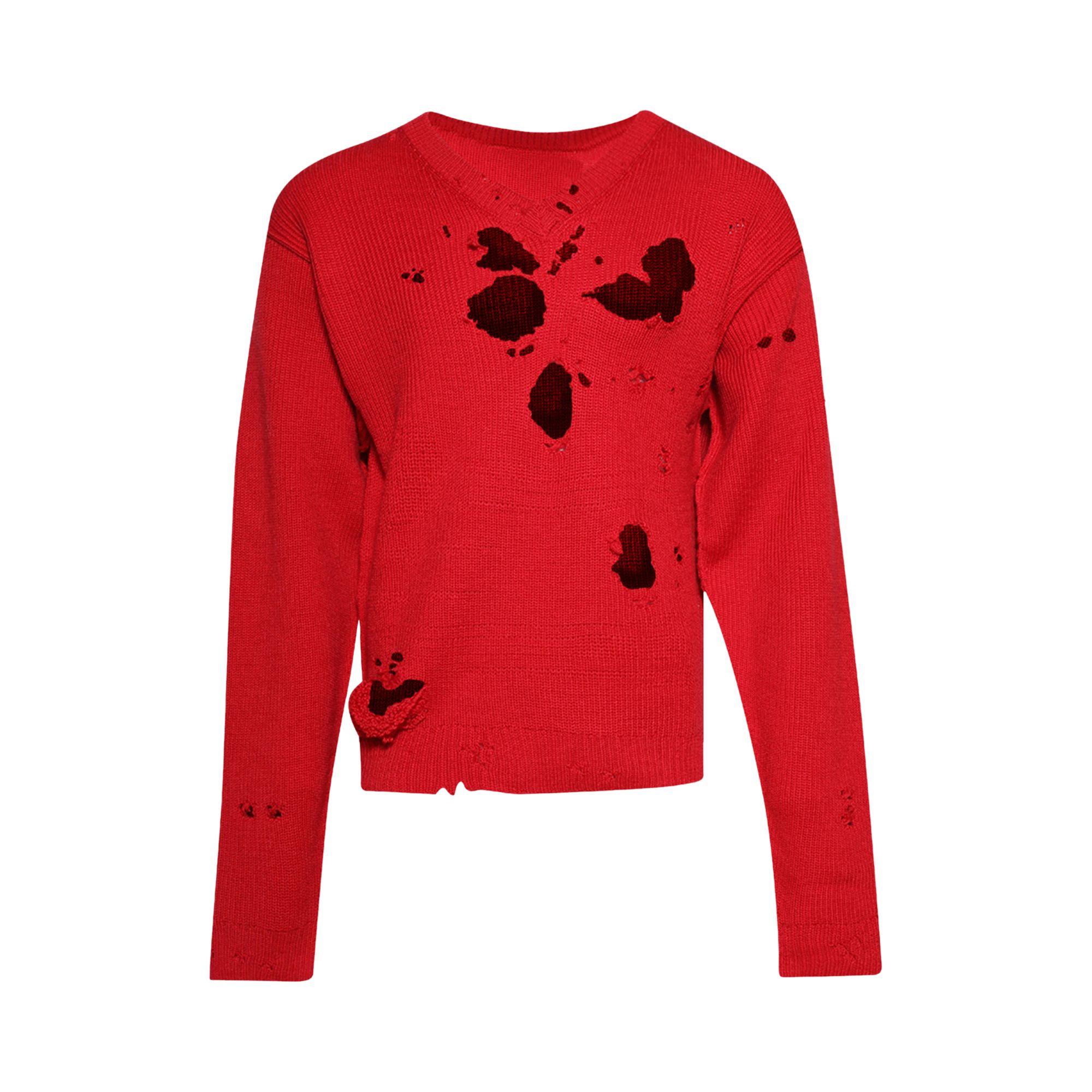 Pre-owned Vetements Destroyed Sweater 'red' | Men's Size L