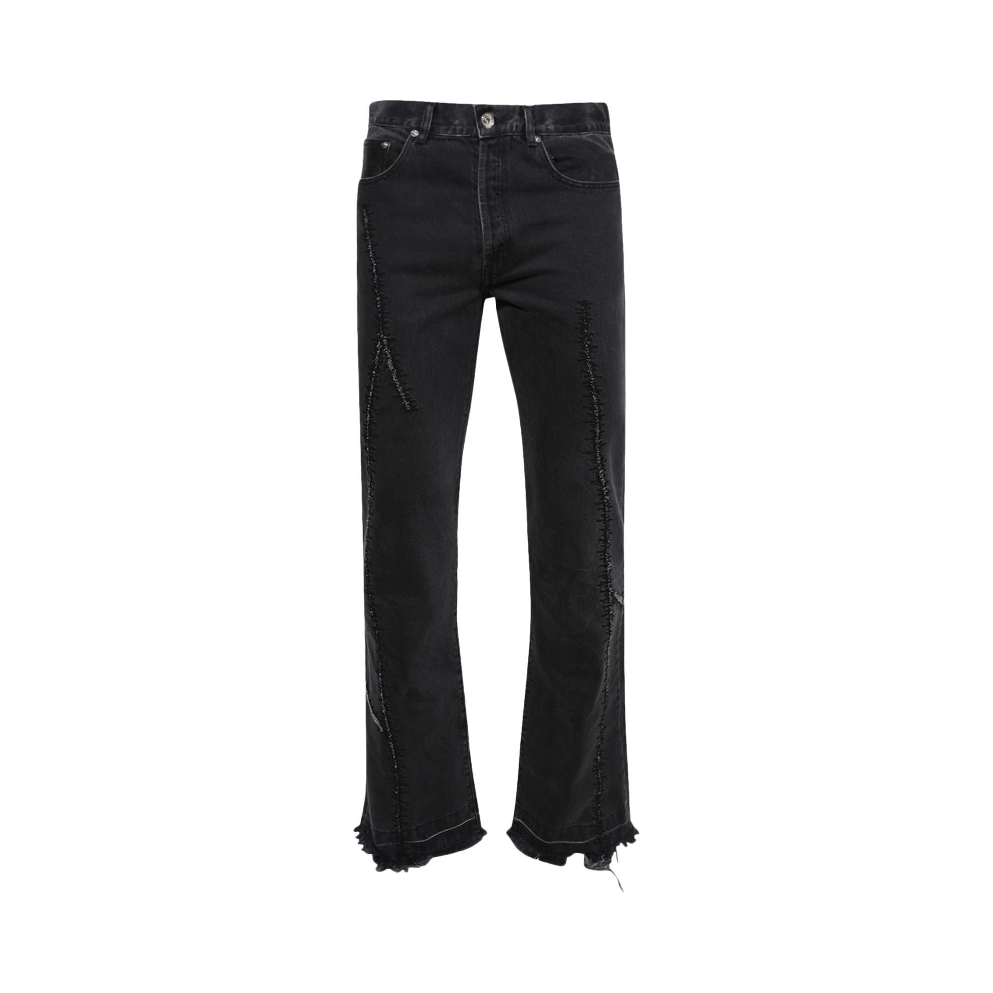 Pre-owned Gallery Dept. Yorke Flare Pants 'washed Black'
