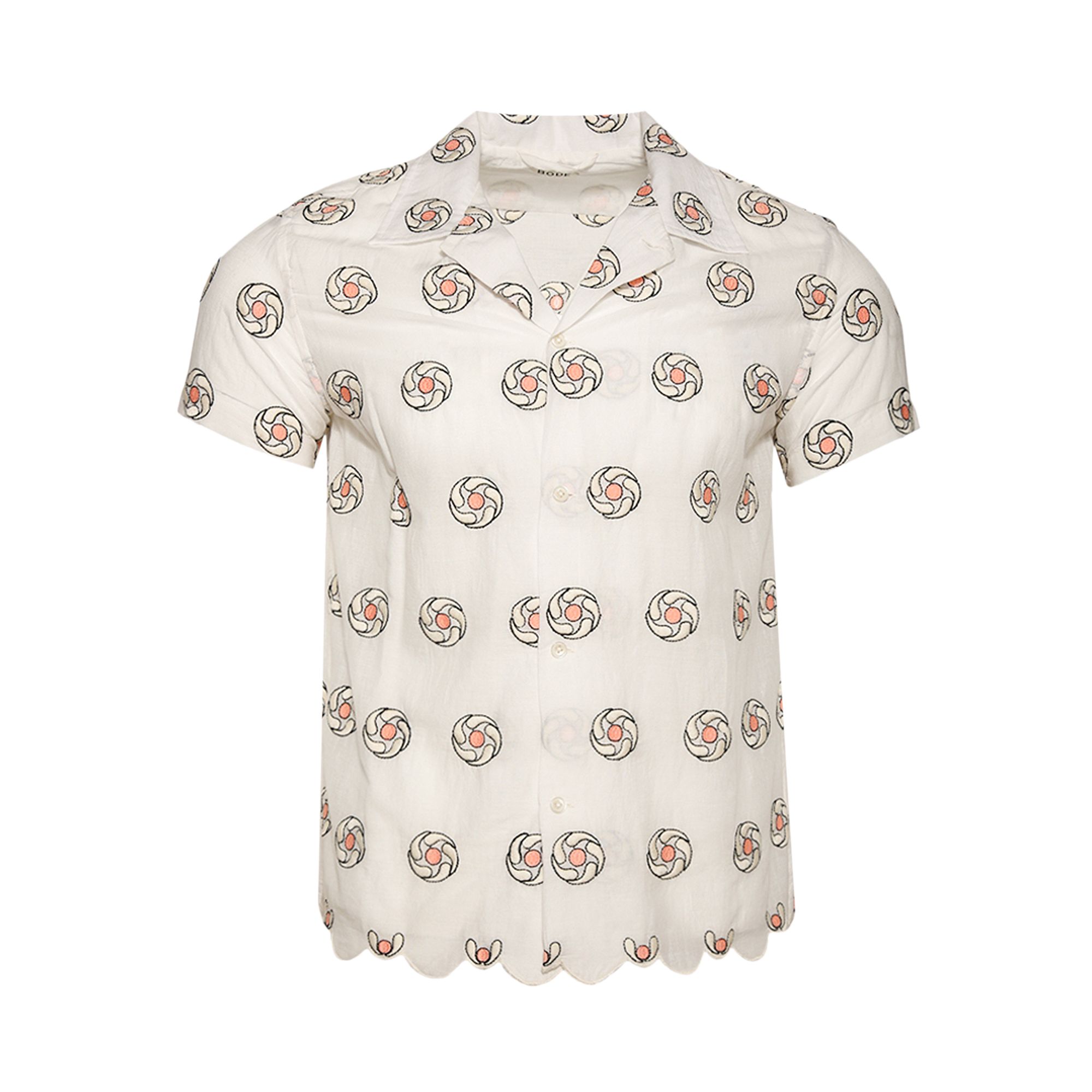 Pre-owned Bode Floral Aperture Short-sleeve Shirt 'white/multicolor'