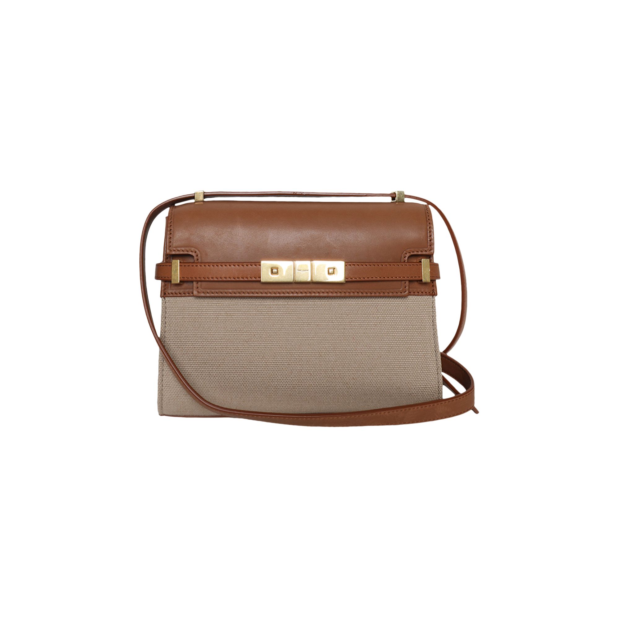 Pre-owned Saint Laurent Manhattan Mini Crossbody Bag 'desert Dust/brick' | Women's Size Onesize