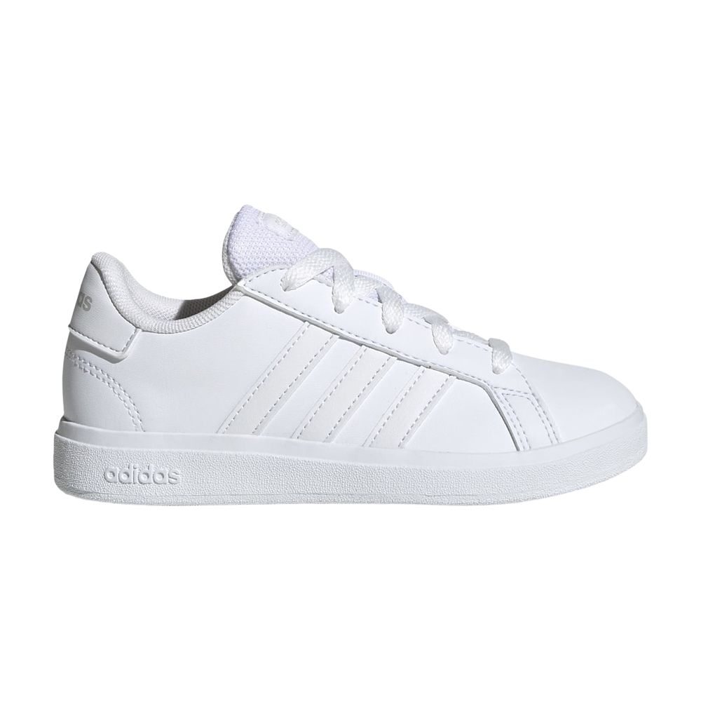 Pre-owned Adidas Originals Adidas Grand Court Lace-up K 'white Grey' | Kid's Size 6.5