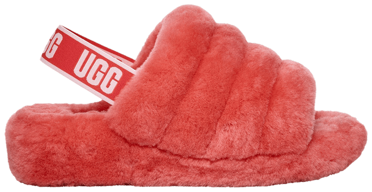 UGG Wmns Fluff Yeah Slide Neon Coral