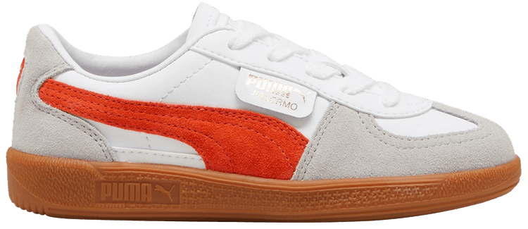 Puma Palermo Leather Little Kid White Redmazing Gum