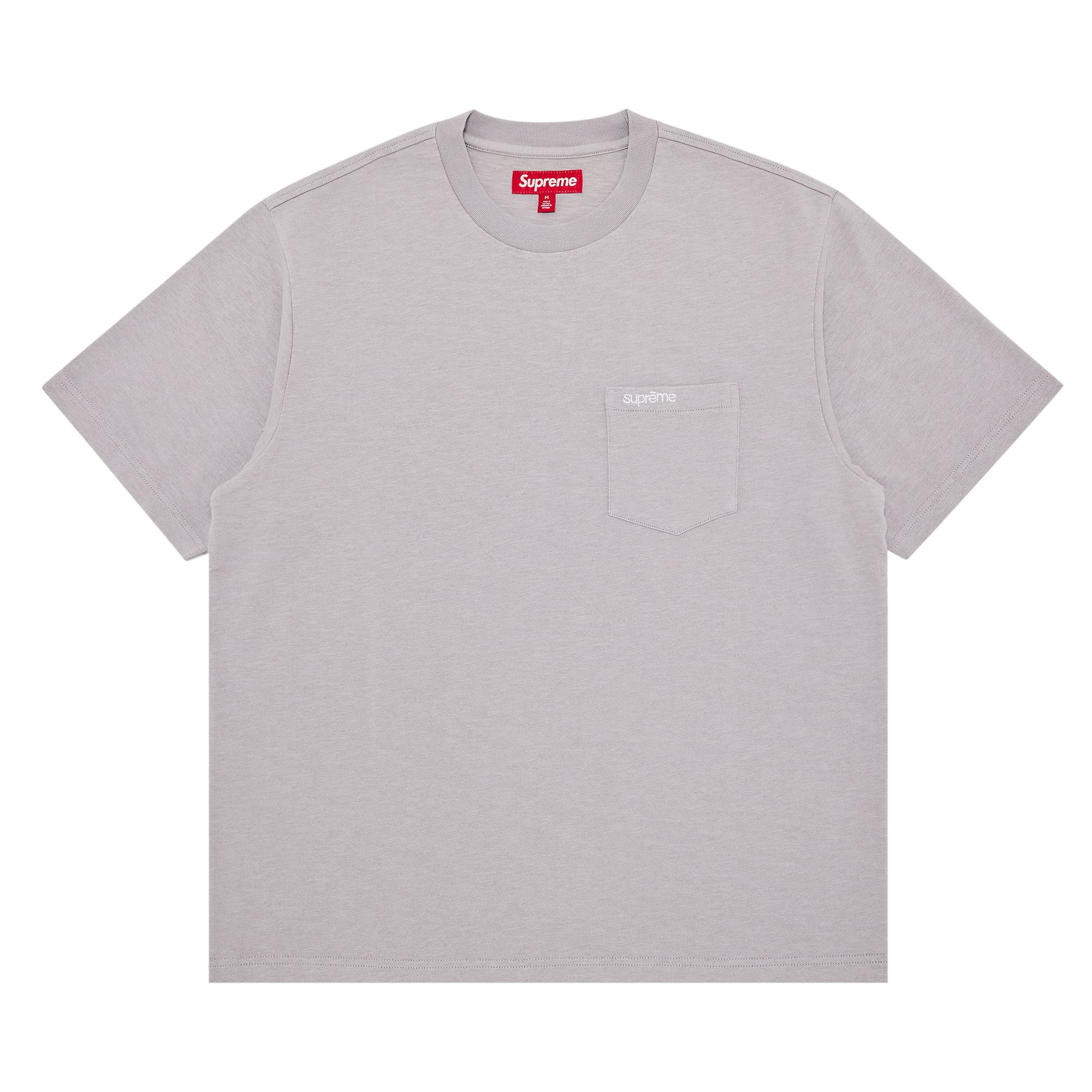 Pre-owned Supreme Short-sleeve Pocket Tee 'grey' | Men's Size Xl In Gray