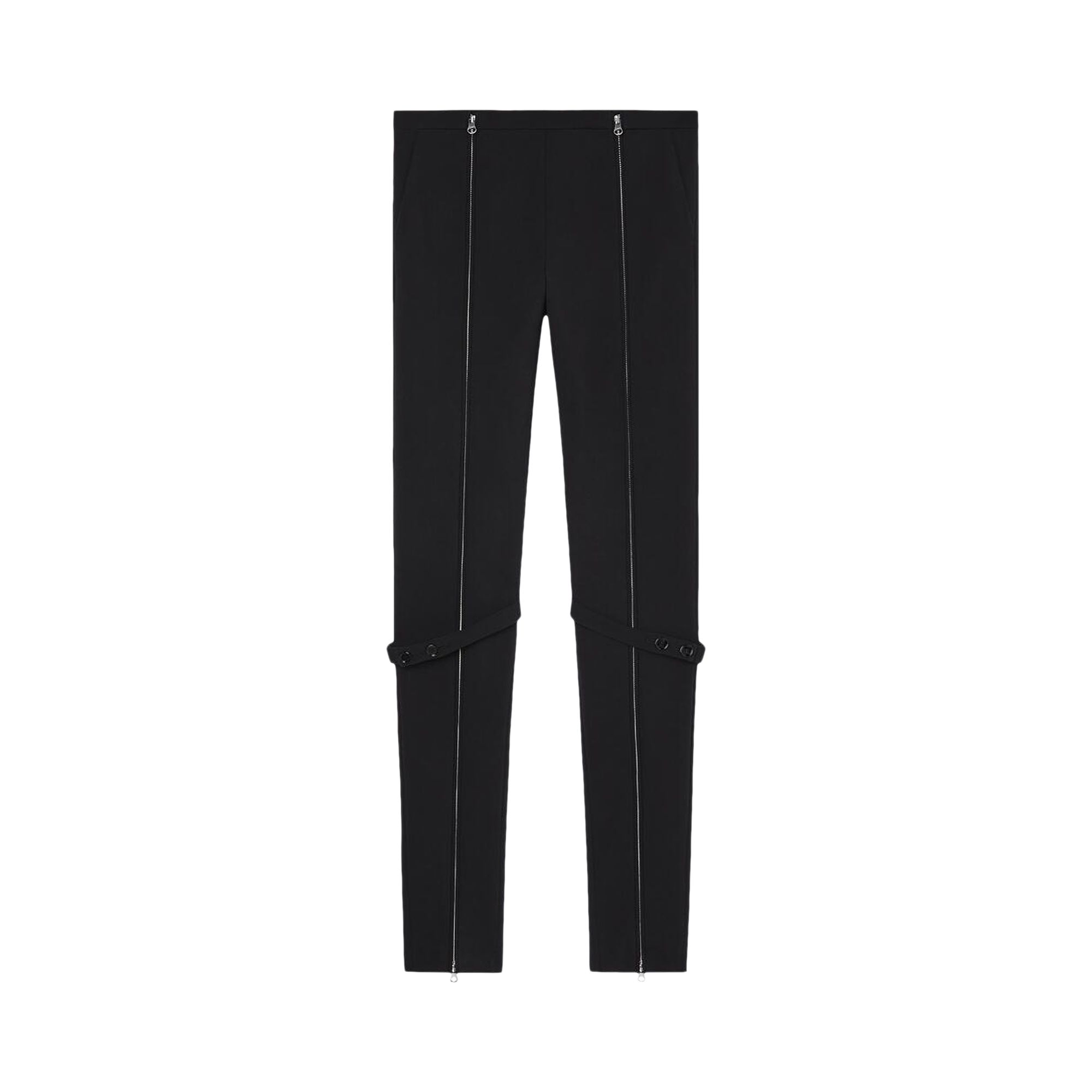Pre-owned Courrèges Zipped Stretch Wool Pants 'black' | Women's Size 36