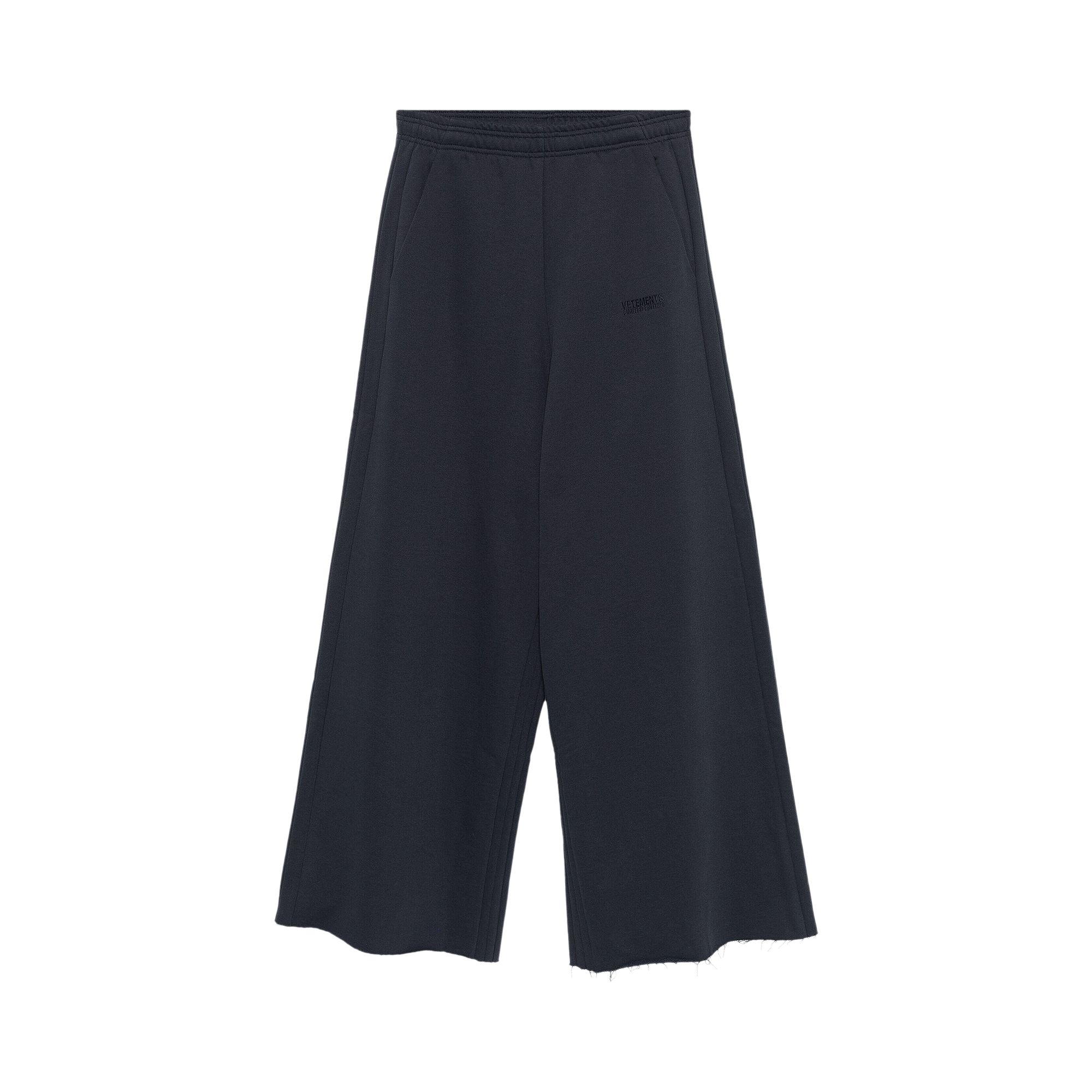 Pre-owned Vetements Wide Leg Track Pants 'navy' In Blue