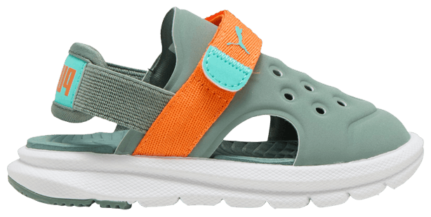 Puma Evolve AC Sandal Toddler Green Moon Orange Glo