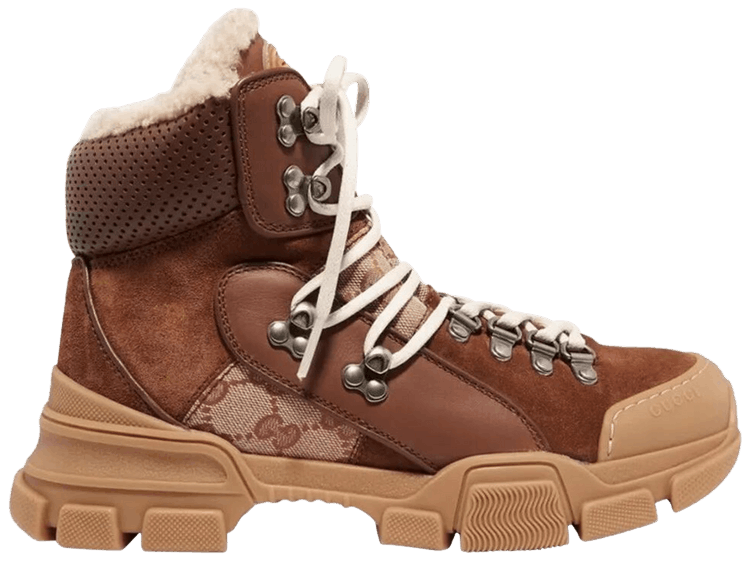Gucci Flashtrek High Brown Shearling