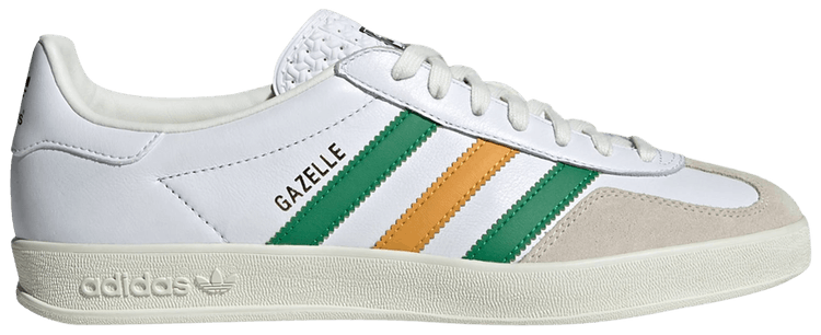 Adidas Gazelle White Green Preloved Yellow