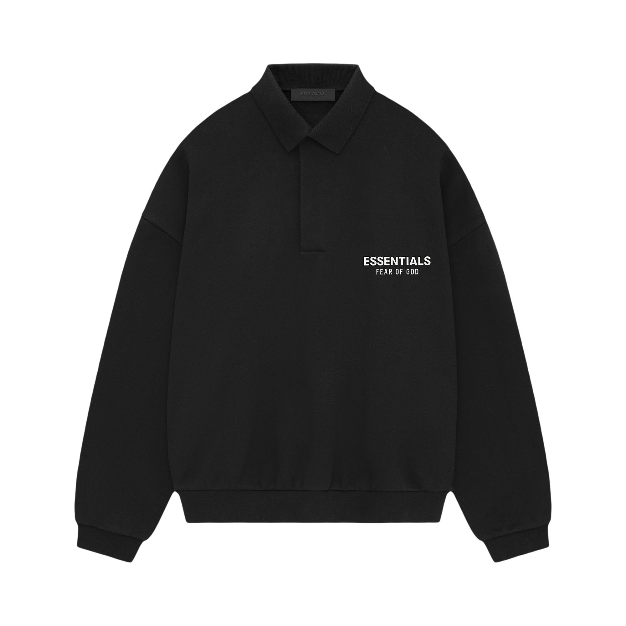 Pre-owned Essentials Fear Of God  Fleece Polo 'black'