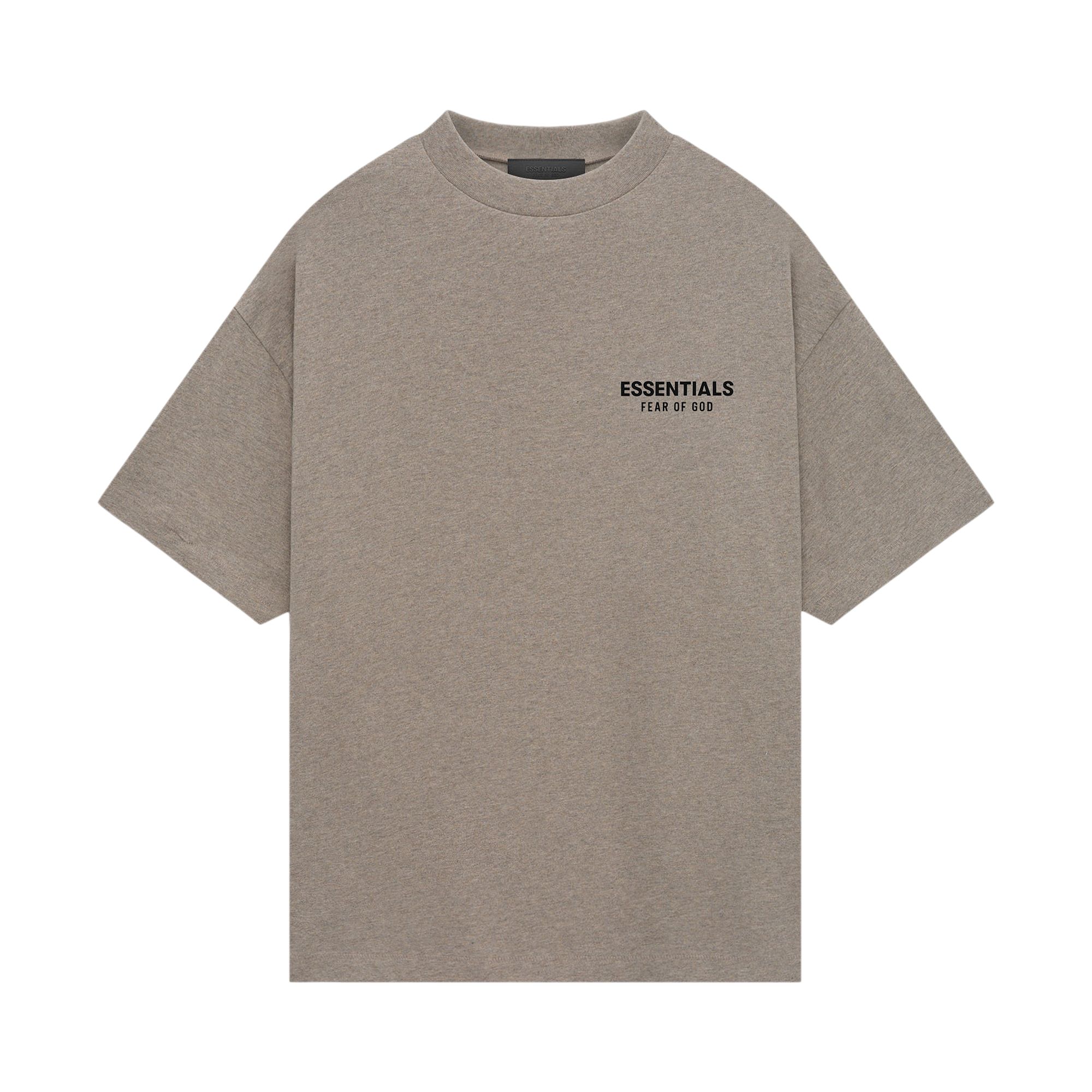 Pre-owned Essentials Fear Of God  Jersey Crewneck Tee 'heather Grey'