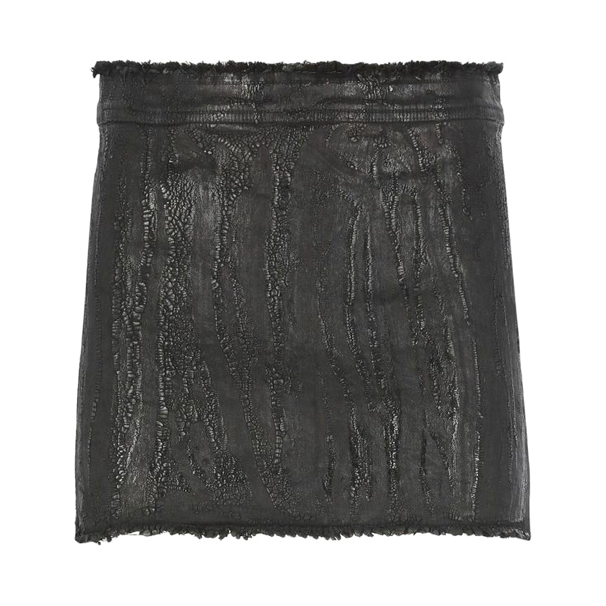 Pre-owned Rick Owens Mini Denim Skirt 'black' | Women's Size 40