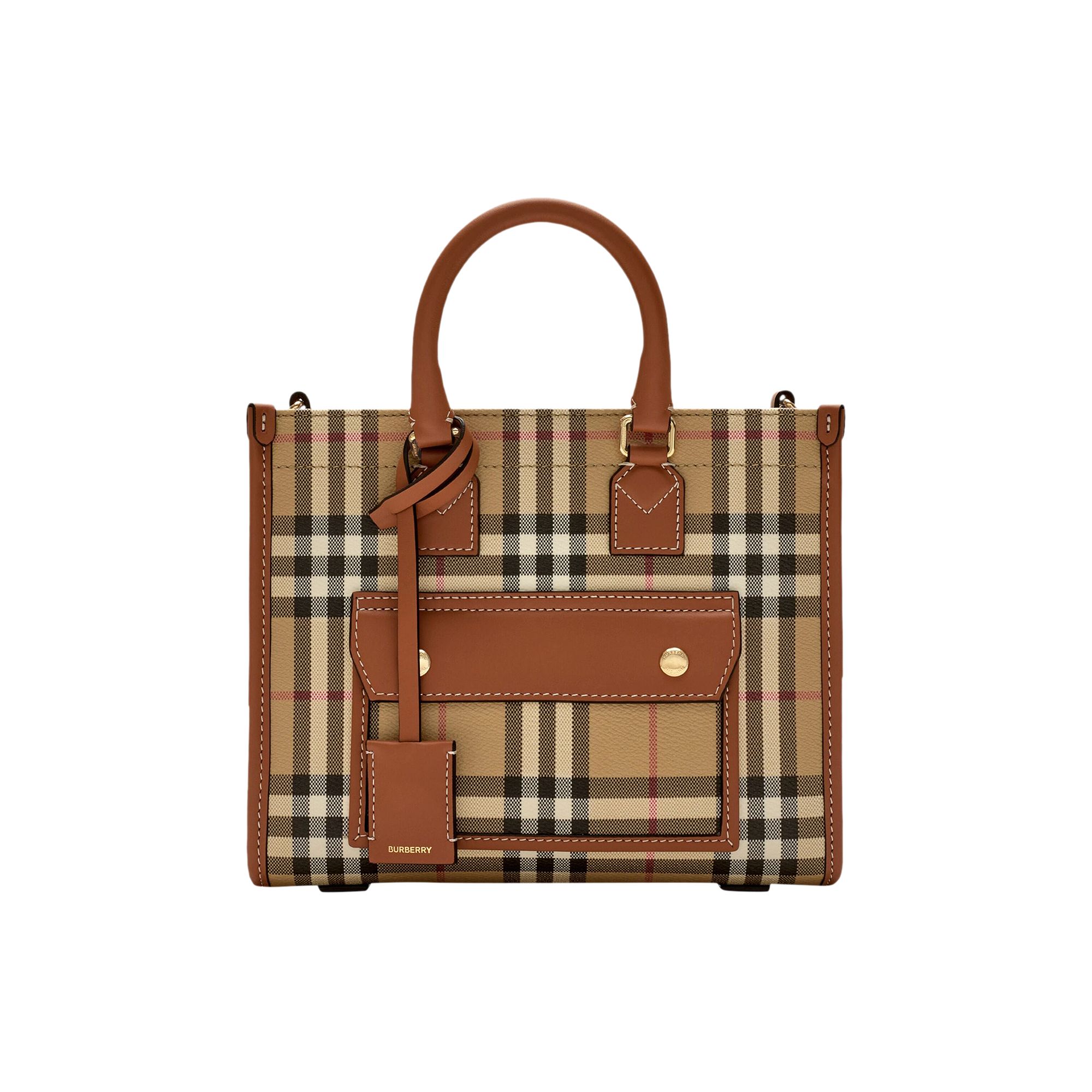 Pre-owned Burberry Mini Freya Tote Bag 'briar Brown' | Women's Size Onesize