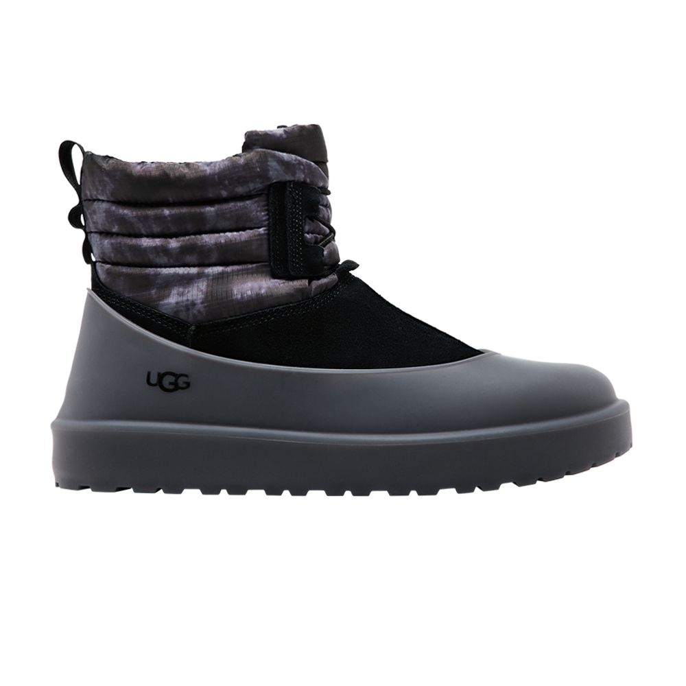 Pre-owned Ugg Classic Mini Lace-up Weather Smokescreen Boot 'black'