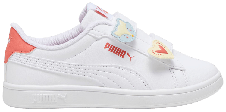 Puma Smash 30 Badges V Little Kid White Salmon