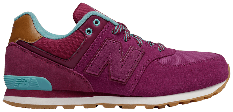 New Balance 574 Big Kid Wide Collegiate Pack   Purple