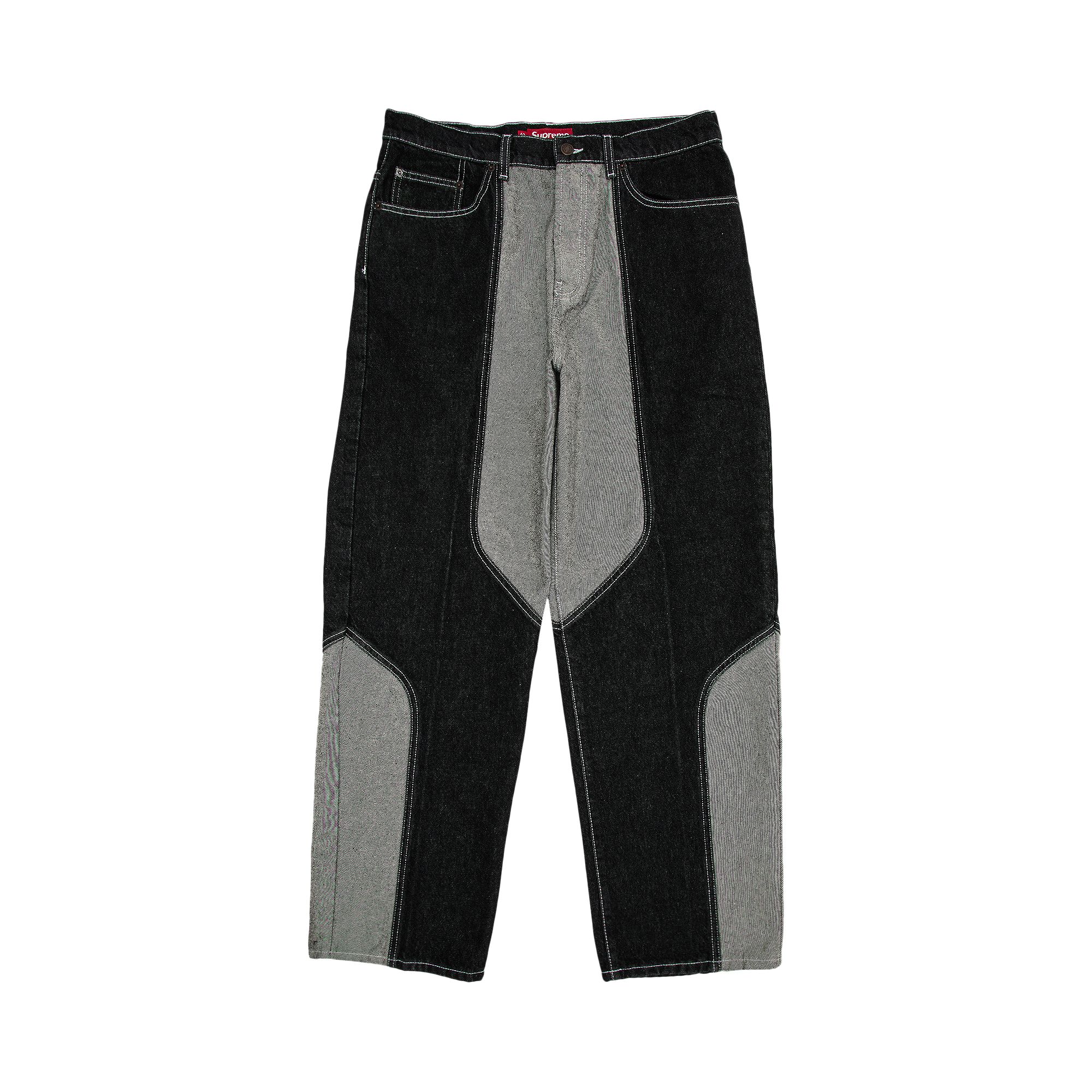 Pre-owned Supreme 2-tone Paneled Baggy Jean 'black'