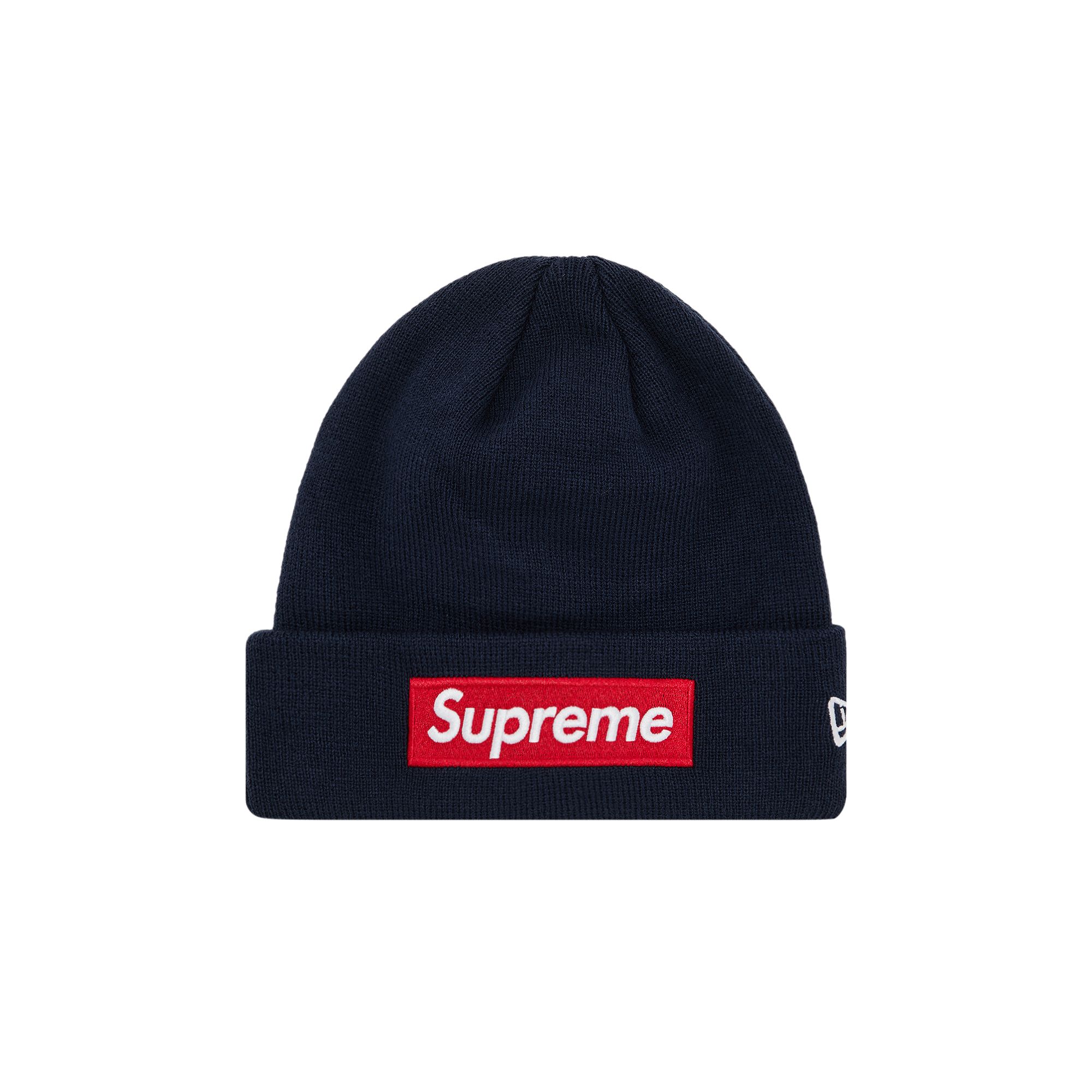 Pre-owned Supreme X New Era Box Logo Beanie 'navy' In Blue