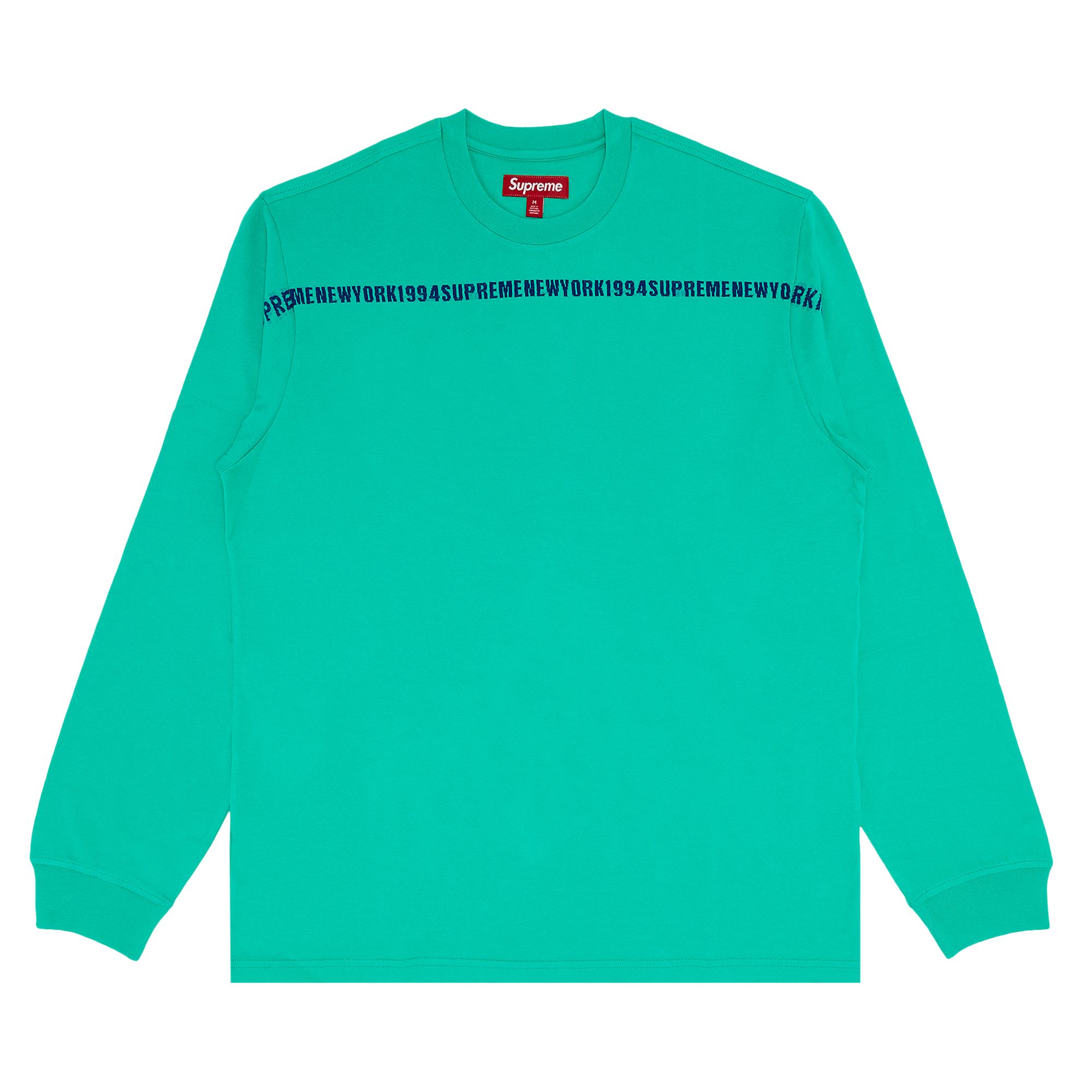 Pre-owned Supreme Intarsia Stripe Long-sleeve Top 'green' | Men's Size M