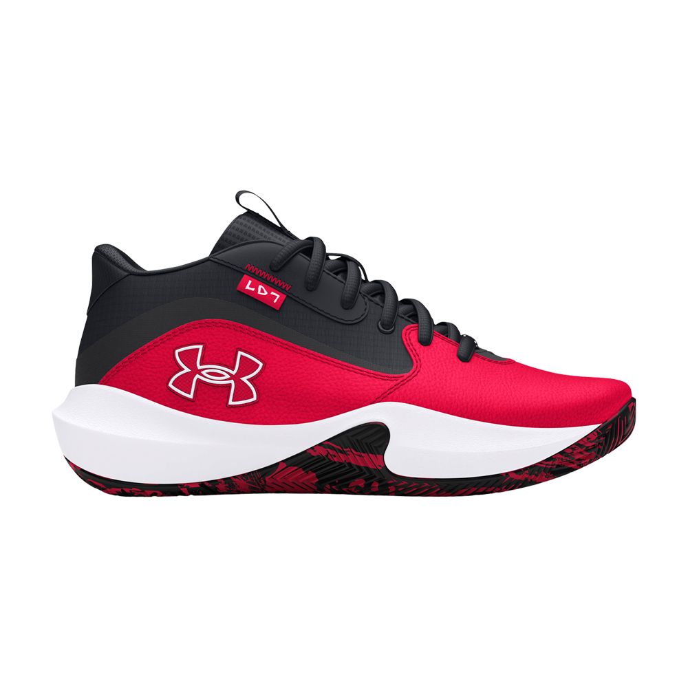 Pre-owned Under Armour Lockdown 7 Gs 'red Black White' | Kid's Size 7