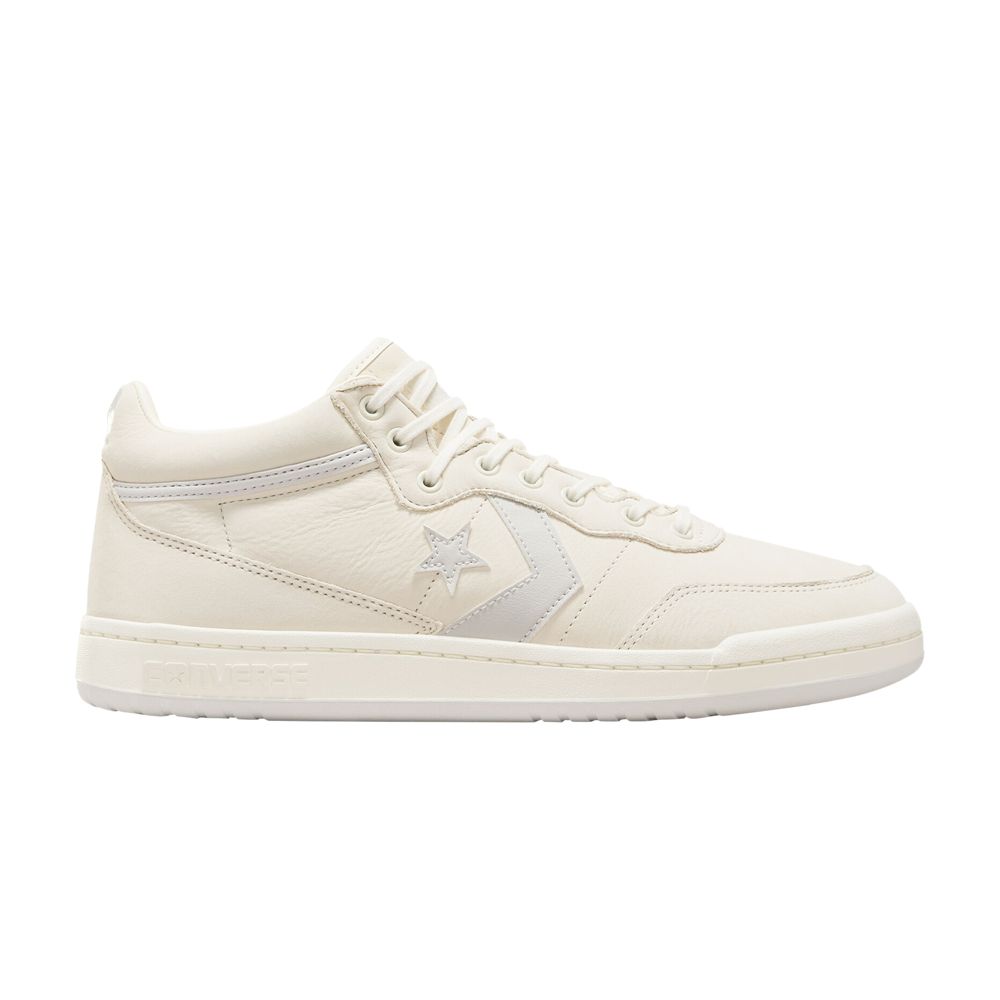 Pre-owned Converse Fastbreak Pro Leather Mid 'egret Barely Grey' In White