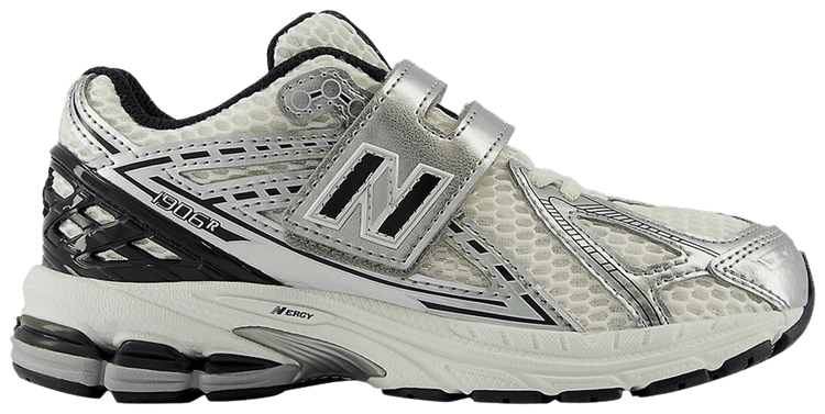 New Balance 1906R Hook  Loop Little Kid Wide Silver Metallic Black