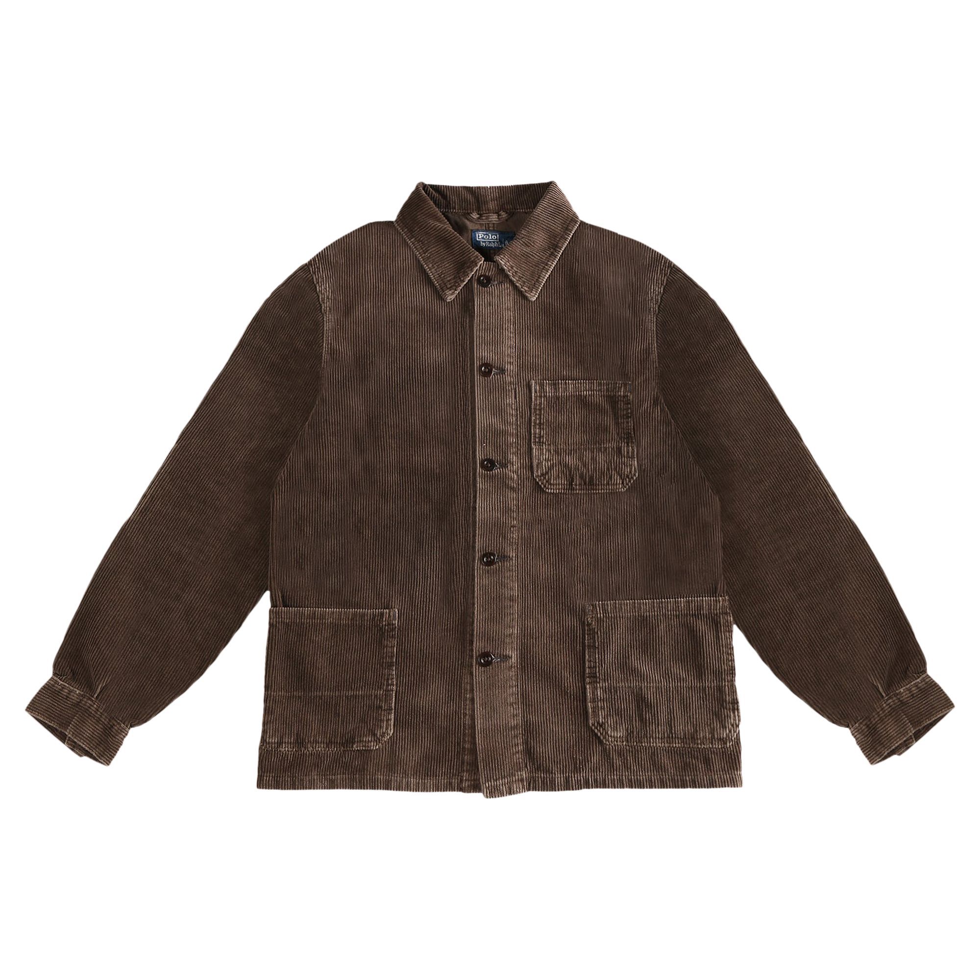 Pre-owned Polo Ralph Lauren Soft Fade Cord Workwear Jacket 'brown' | Men's Size Xl