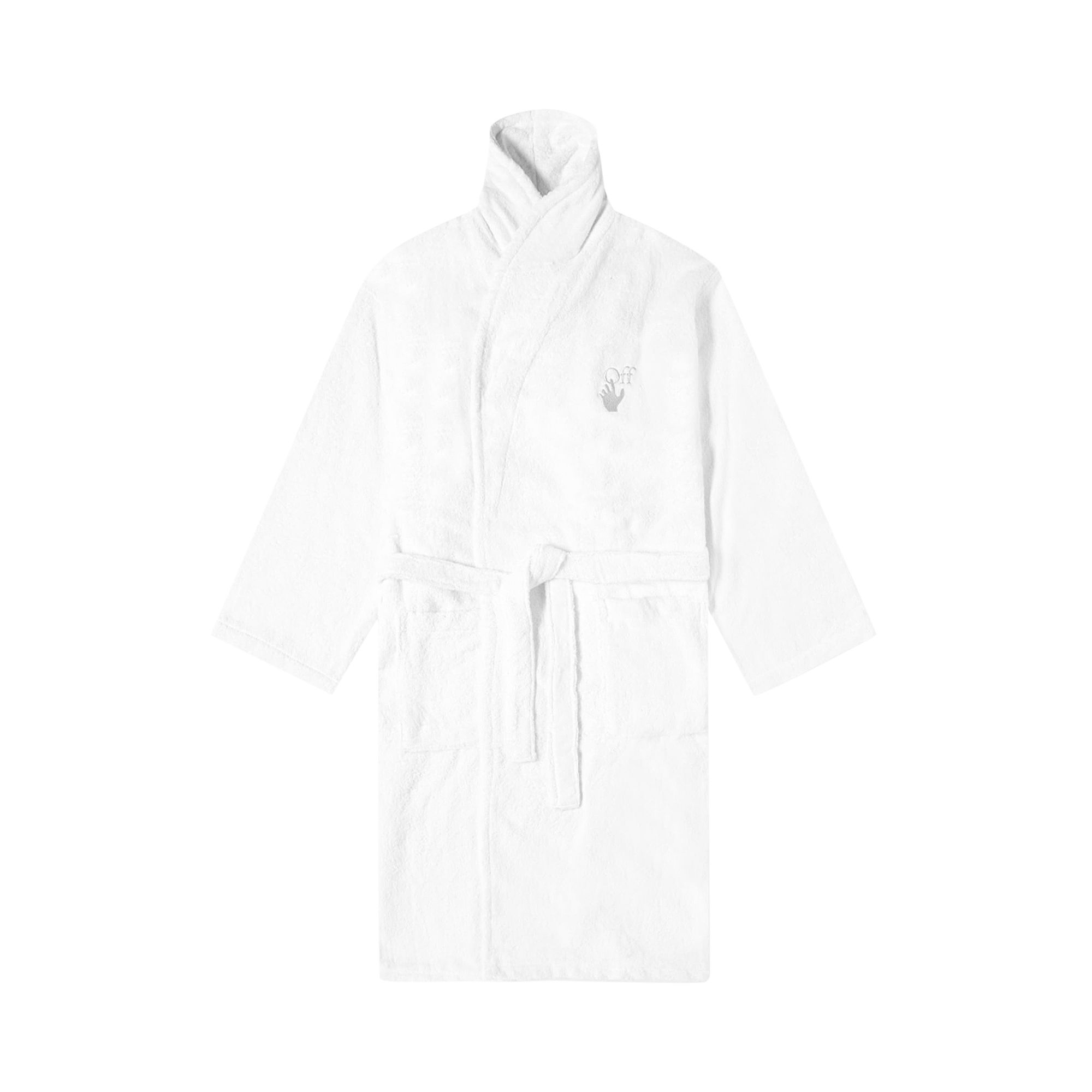 Pre-owned Off-white Arrow Leaves Bathrobe 'white' | Men's Size S