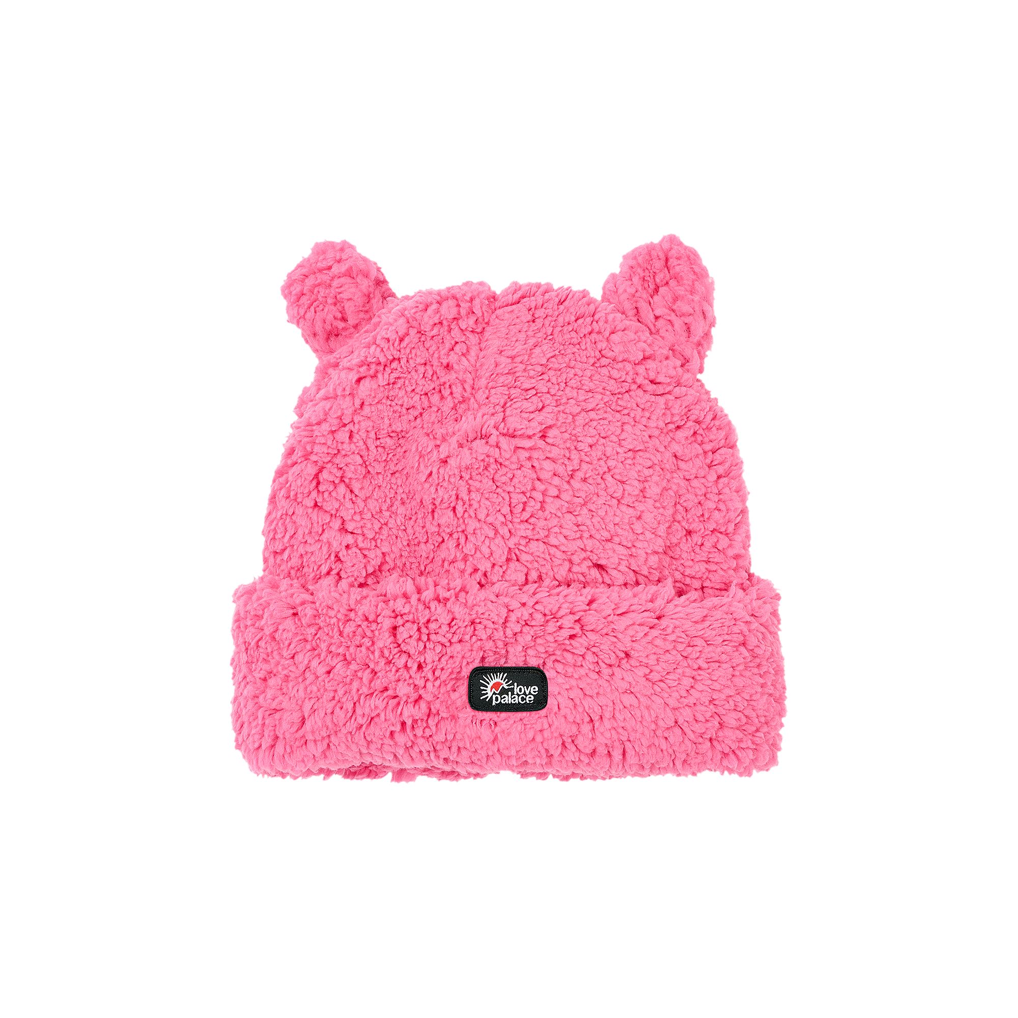 Pre-owned Palace Love  Fuzzy Ears Beanie 'cherry' | Red | Men's Size S/m
