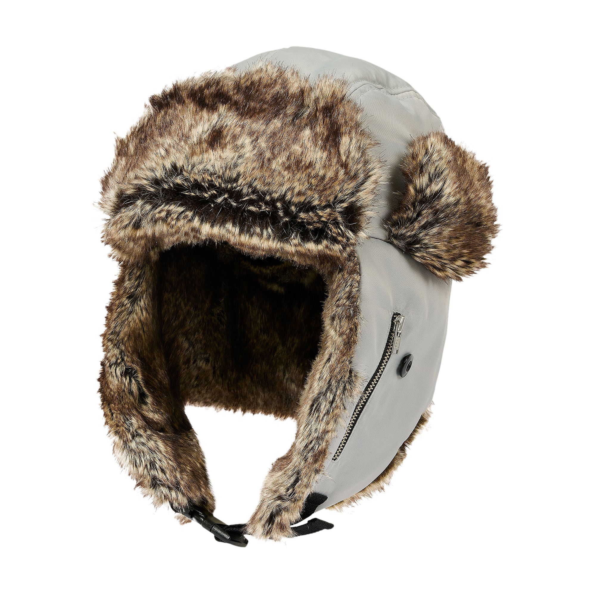 Pre-owned Palace P2b Reverso Fur Trooper 'concrete Grey' | Men's Size L/xl In Gray