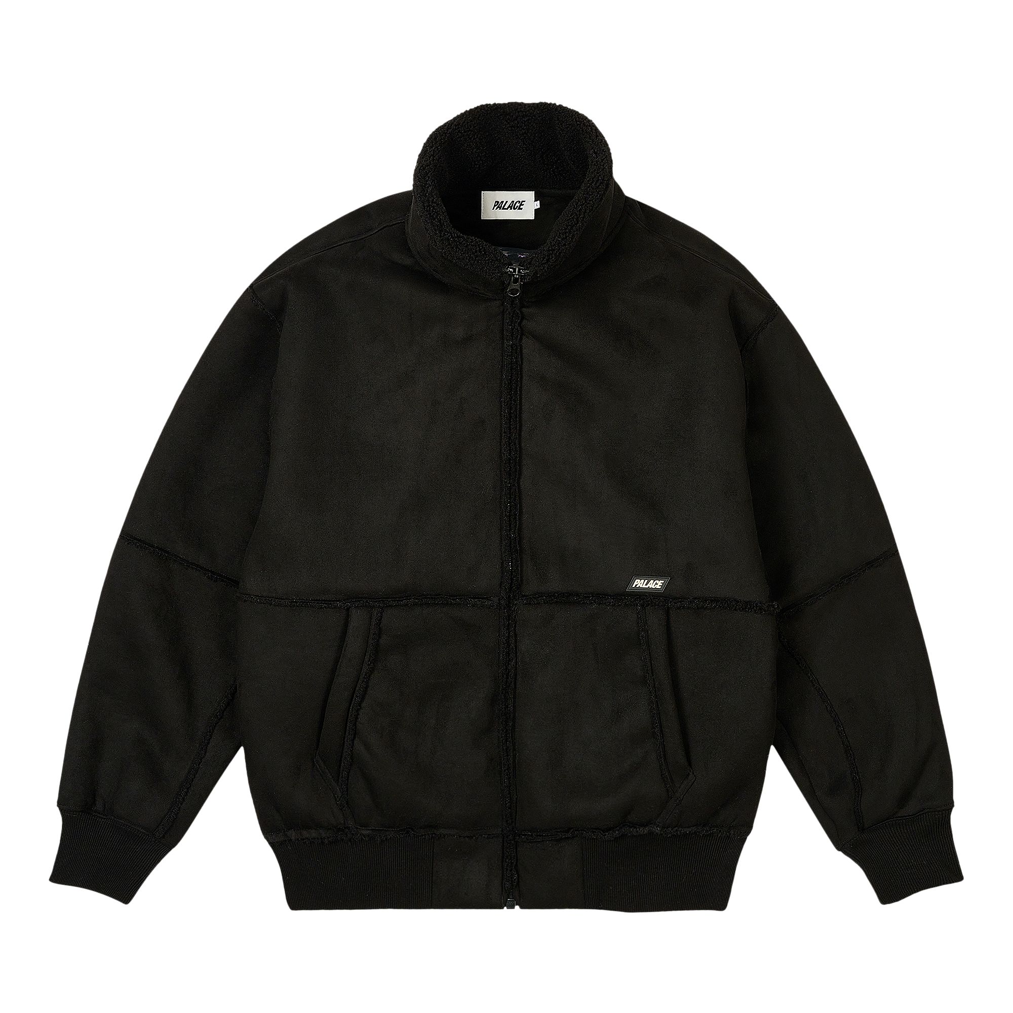Pre-owned Palace Sherpa Faux Suede Funnel 'black' | Men's Size L