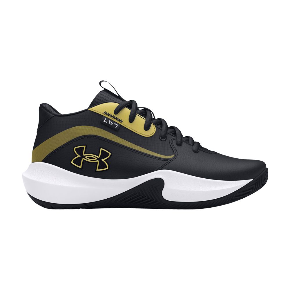 Pre-owned Under Armour Lockdown 7 Gs 'black Metallic Gold' | Kid's Size 4.5