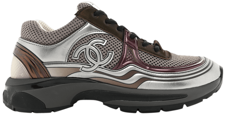 Chanel Wmns Sneaker Khaki Silver Dark Purple