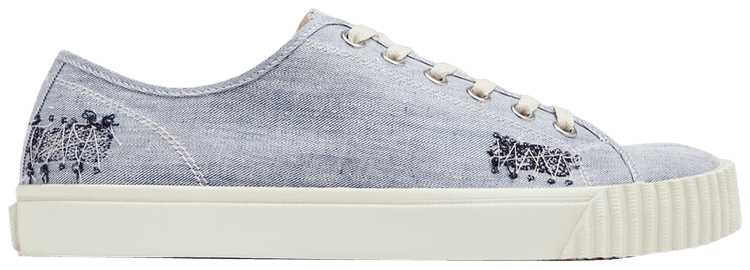 Size 11.0 Maison Margiela Wmns Tabi Canvas Low Light Blue Denim