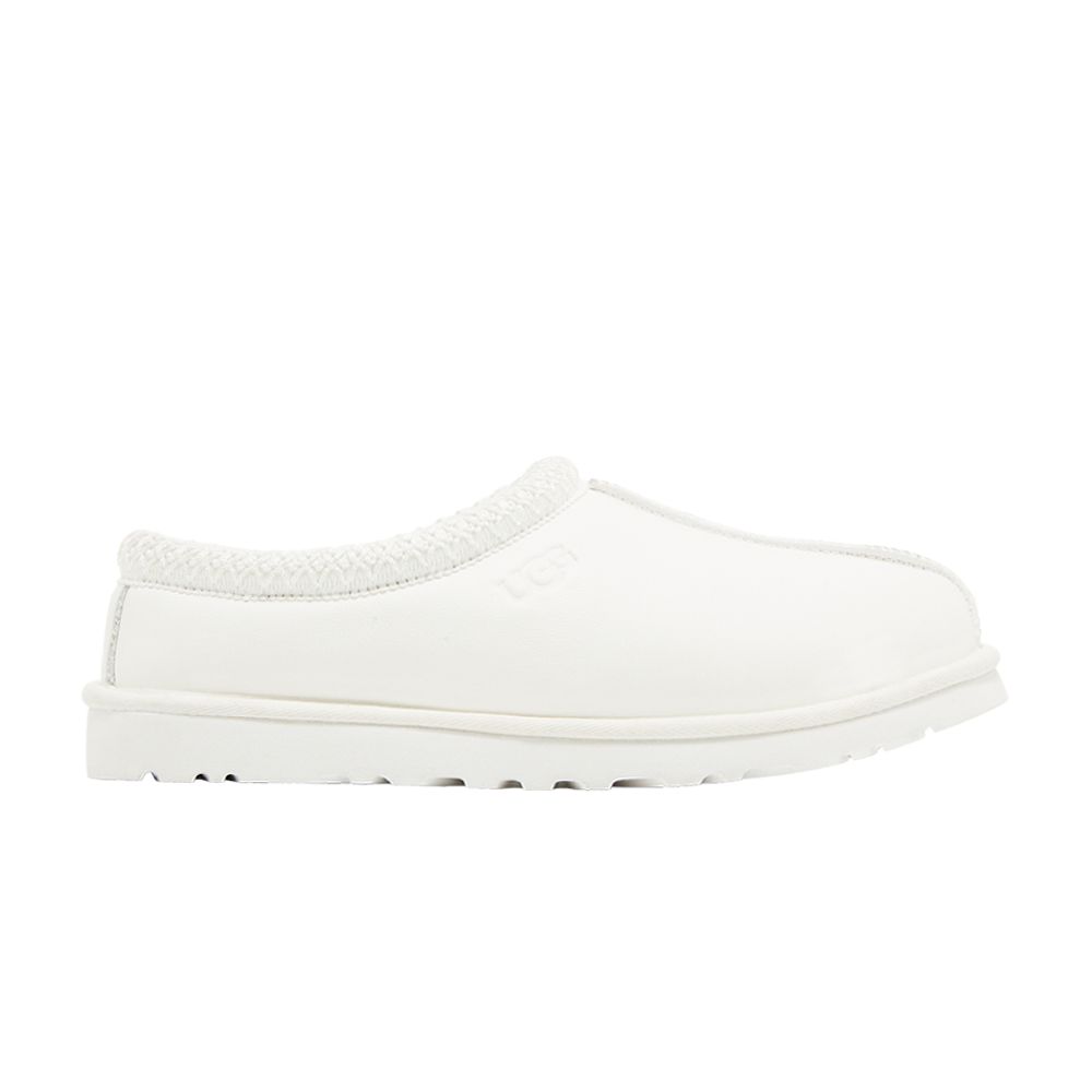 Pre-owned Ugg Tasman Leather Slipper 'white'